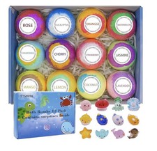 TTRWIN 12-Pack of Bath Bombs