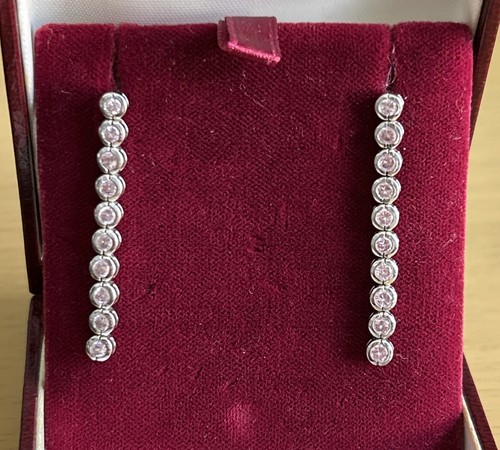925 silver long drop earrings - silver,