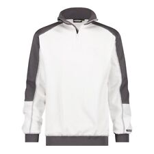 Painter Decorator White Fleece Jacket DASSY Basiel Two-Tone 1/4 Zip Sweatshirt
