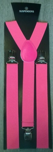 Pink fancy dress braces - dress,