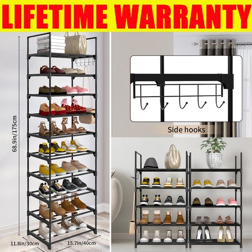 Tier metal shoe rack tall - 10,