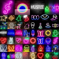 USB/Battery LED Neon Sign Lights  Party Kids Bedroom Night Lamp UK