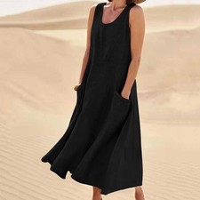 Womens Plain Cotton Linen