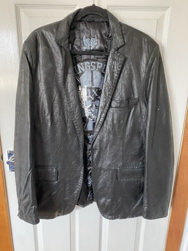 Ringspun leather sports jacket - leather,
