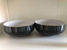 Denby Jet Stripe Pair Of Cereal Bowls 1st Quality