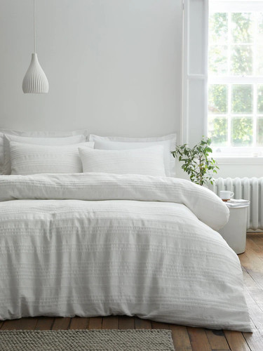 Bianca white waffle cotton - white,