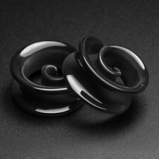 Spiral Black PVD Saddle Ear