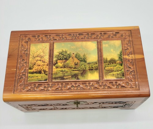 Vintage wooden chest jewelry - wooden, chest/jewelry