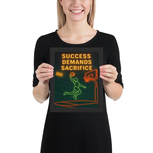 Framed poster motivationol