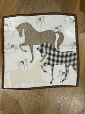 Large Vintage Silk Scarf Brown