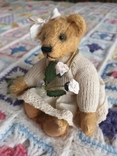 "Lulu" Handmade  Mohair Mini Artists Bear With Original  Box 