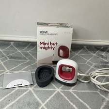 CRICUT EasyPress Mini Raspberry Compact Heat Press With Heat Mat Working