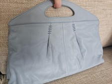 Beautiful "Dents" light blue leather handbag