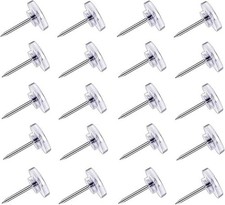 150 pcs Push Pins, Clear Thumb