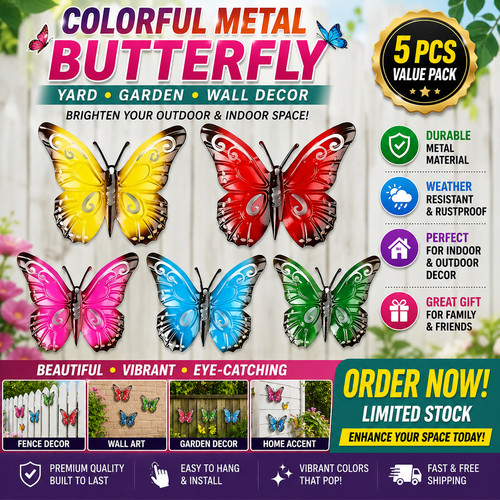 5pcs butterfly sculpture home - 5pcs,