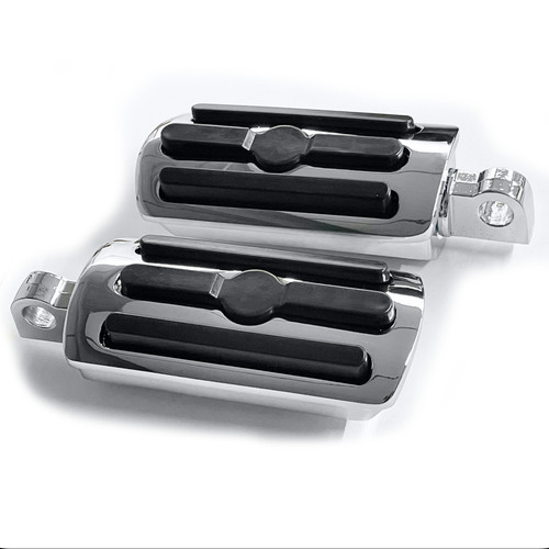 Chrome foot pegs - chrome, motorcycle