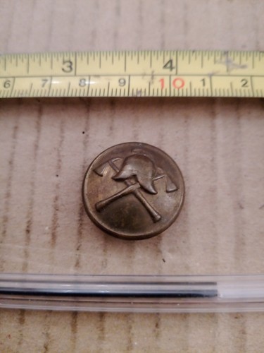 Old fire brigade button - old,