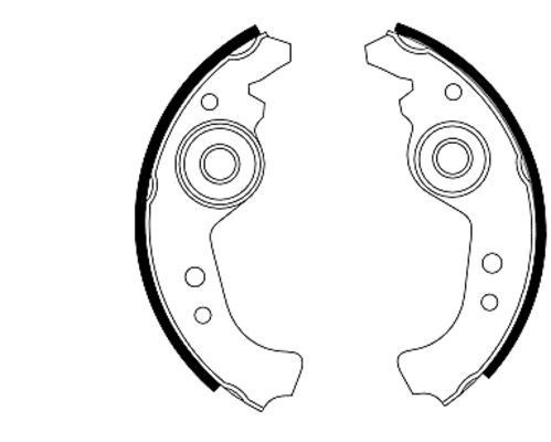 Rear brake shoe - brake, set