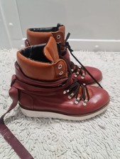 Zara Brown Leather Wedge