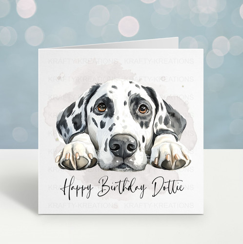Dalmatian birthday card - card, |