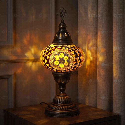 Amber turkish mosaic table - turkish,