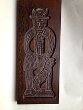 Vintage Dutch Wooden Speculaas Biscuit Mold - 13" x 5.1/4"