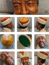 3D Art Head Bust Figurine - HIMALAYAN 1963 Retro Home Decor Bossons 6” Display