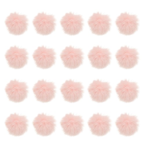 20pcs fluffy soft faux fur - fur, pom