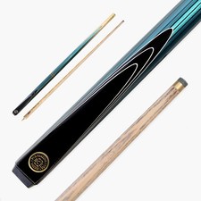 BCE BLUE Pinstripe 57 Inch 2 Piece Centre Joint Ash Snooker Pool Cue 9.5mm Tip
