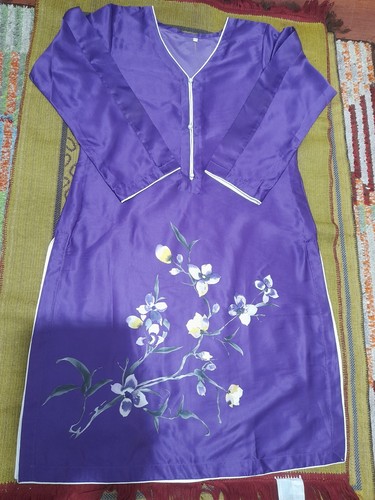 Women piece printed silk - 2,