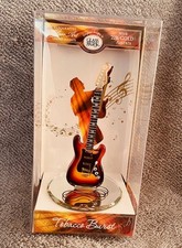 Guitar Figurine with 22K Gold Accents-Tobacco Burst Vintage Glass