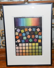 Framed Vintage Color Chart --