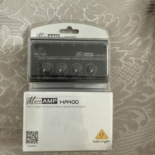 Behringer HA400 ultra-compact 4-channel stereo headphone amplifier (black)