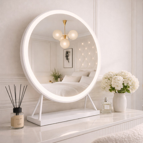 Round hollywood mirror with - round,