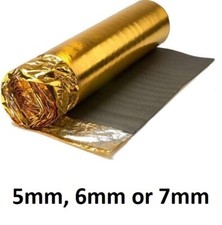 5mm 6mm 7mm Sonic Gold Foil Underlay - Wood or Laminate Flooring Acoustic 