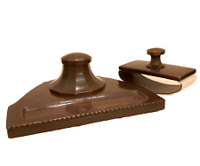 Bronze patinated Brass Art Deco Era Inkwell/Pen Stand with  Rocker Blotter