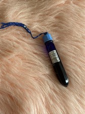 Vintage Cobalt Blue Evening in Paris Perfume Bottle with Tassel & Half Full