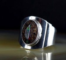 Ring silver 925 boulder opal - silver,