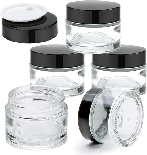 Glass jars with - lids, 5