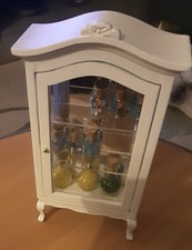 Dolls House 12th White Cupboard  Glass Door With A Few Glass Bottles