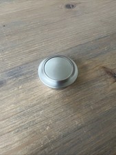 Door Lock Push Button and Rosette Nickel Finish - Caravan Motorhome Camper PBN3