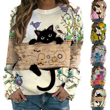 Long Sleeve Crew Neck Cat