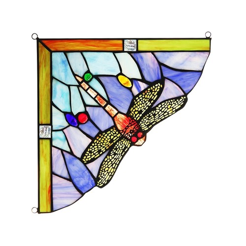 Stained glass corner window - glass,