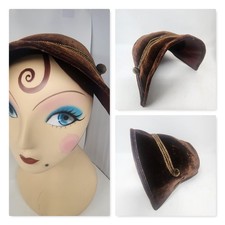 Vintage 40s brown - brown, hat