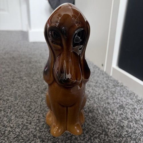 Ceramic basset hound - ceramic, figurine