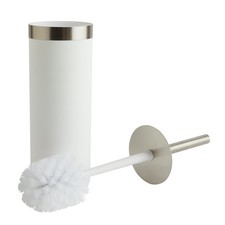 Toilet Brush White Silver Soft Touch Slim Design Bathroom Habitat Open Box
