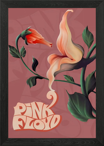 Pink floyd floral art - floyd,