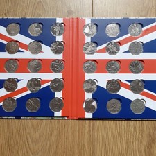 UK 50p album  with 29 Olympic circulated  50p coins + four minute mile 50p coin