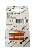 EWM Welding Mig/Mag Contact tip Holder CUCRZR - M8 - 40mm  (Pk of 2) *CLEARANCE*