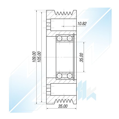 Compressor pulley for opel - a/c,